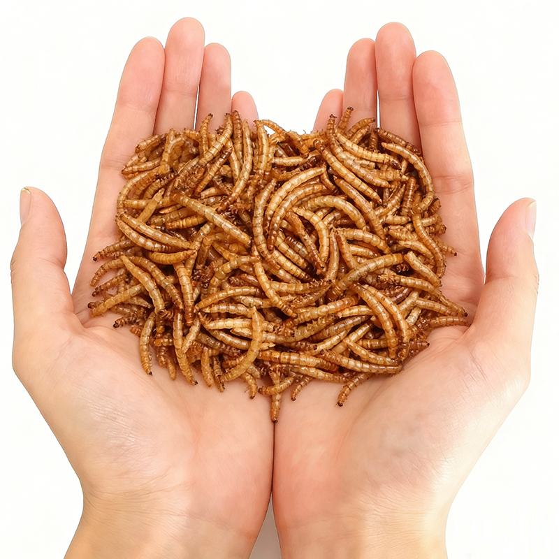 BSFL 100% natural secado en microondas para aves silvestres, pollos, reptiles y peces - Sin aditivos ni conservantes